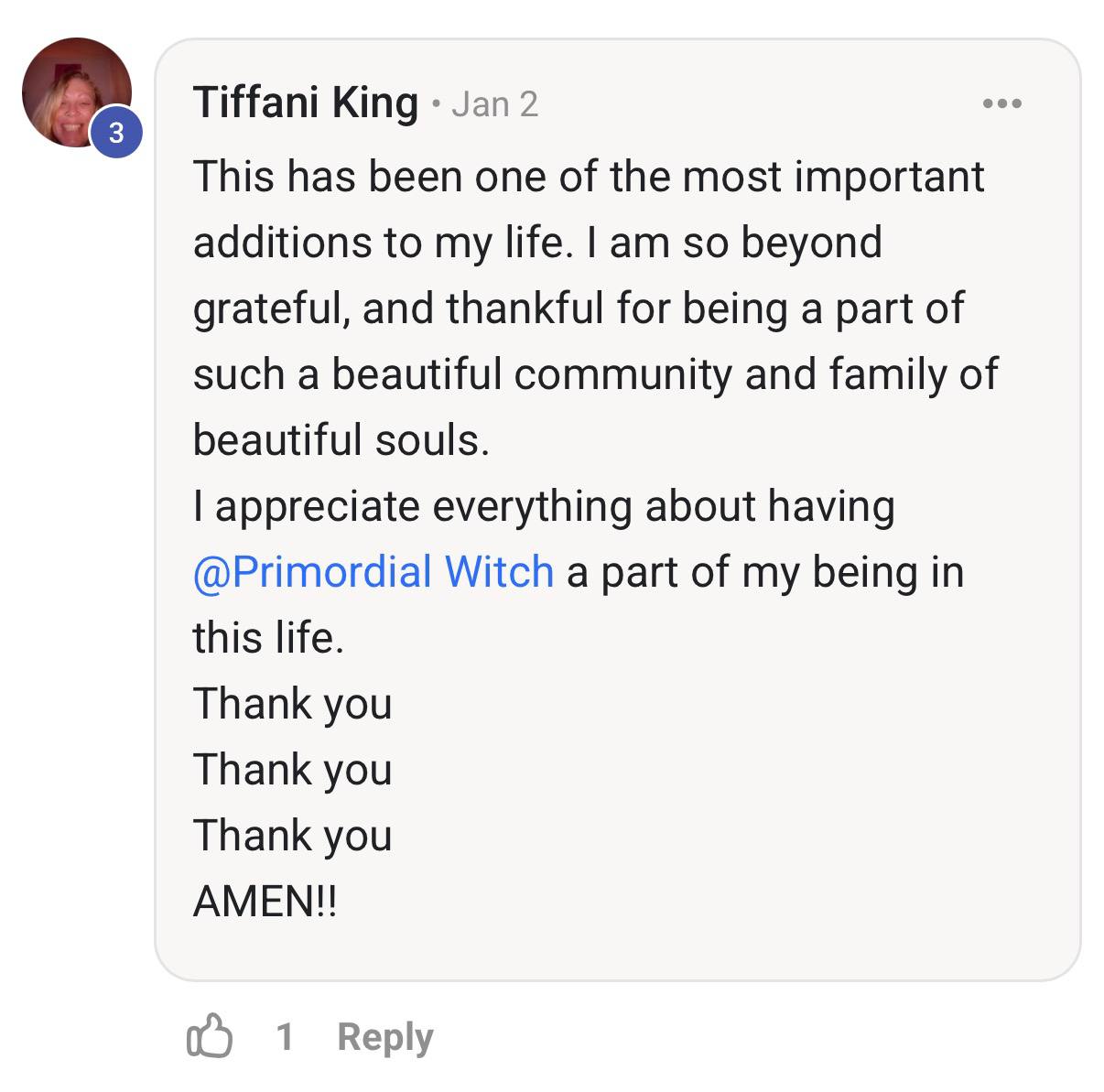 Tiffani King testimonial